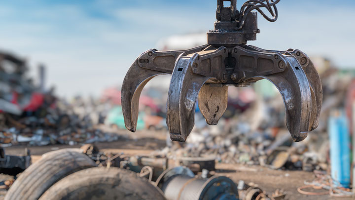 Drapák recyklačního stroje z oceli Hardox® HiAce