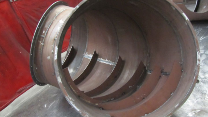 Fabricated pipe section