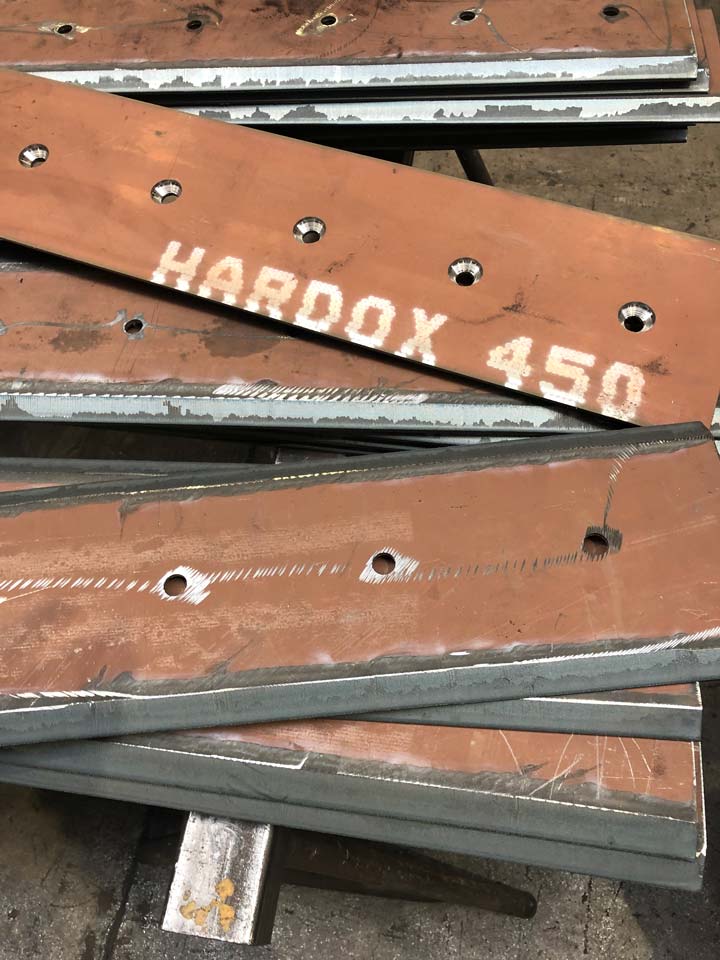 extremidade de corte hardox® 450
